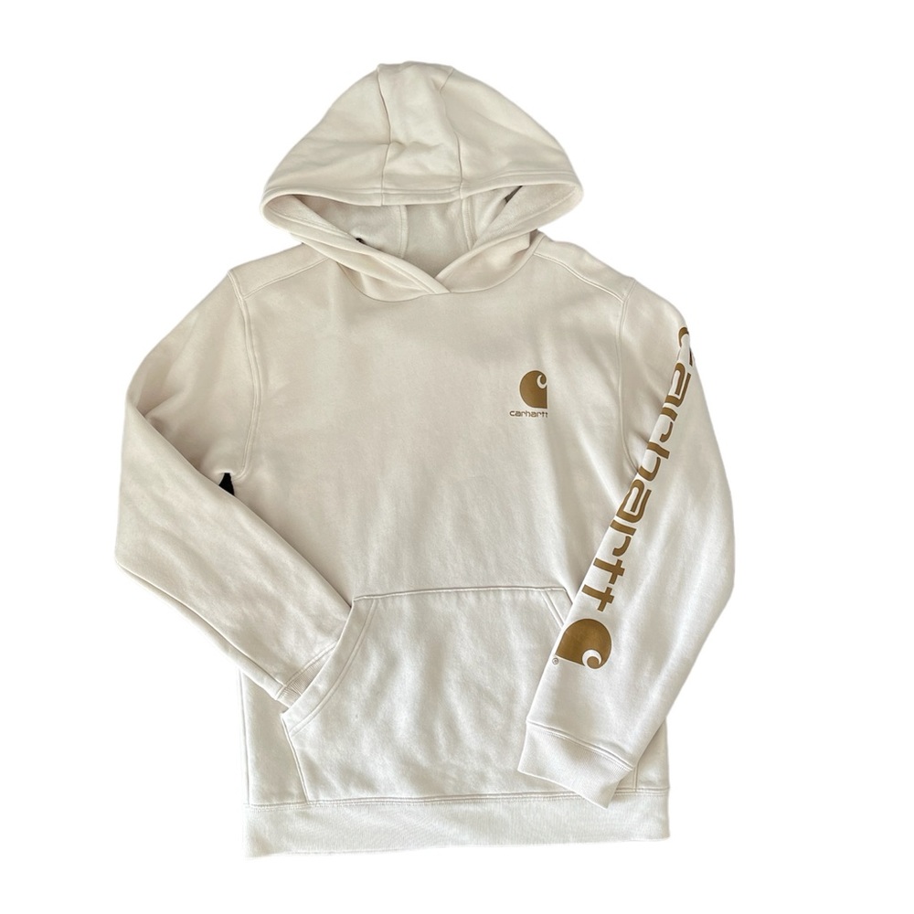 Carhartt Ivory Cream Hoody Hoodie Hooded Sweatshirt Sweater Pullover Outerwear